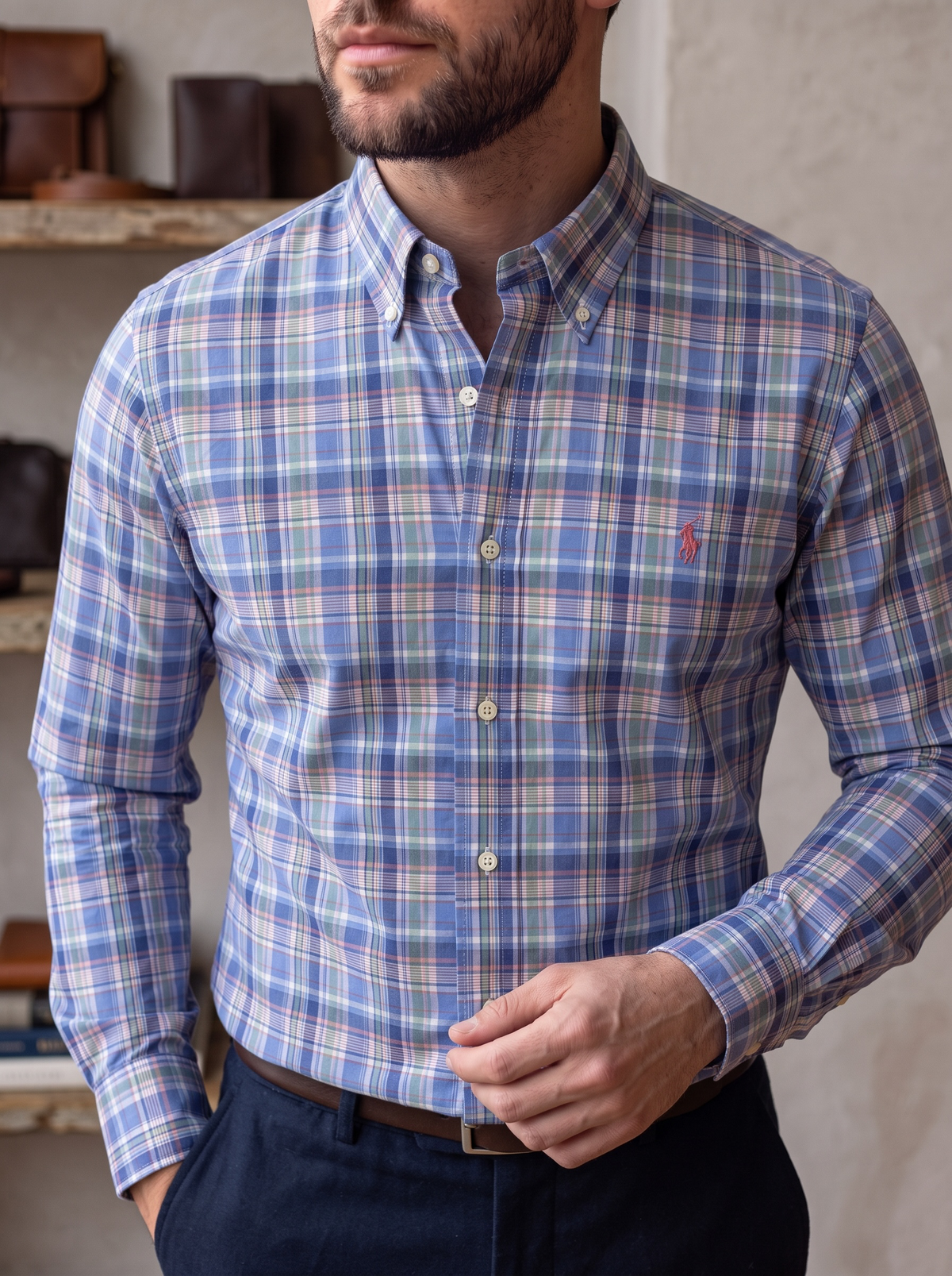 Camisa Polo Ralph Lauren Classic Fit manga larga talla M