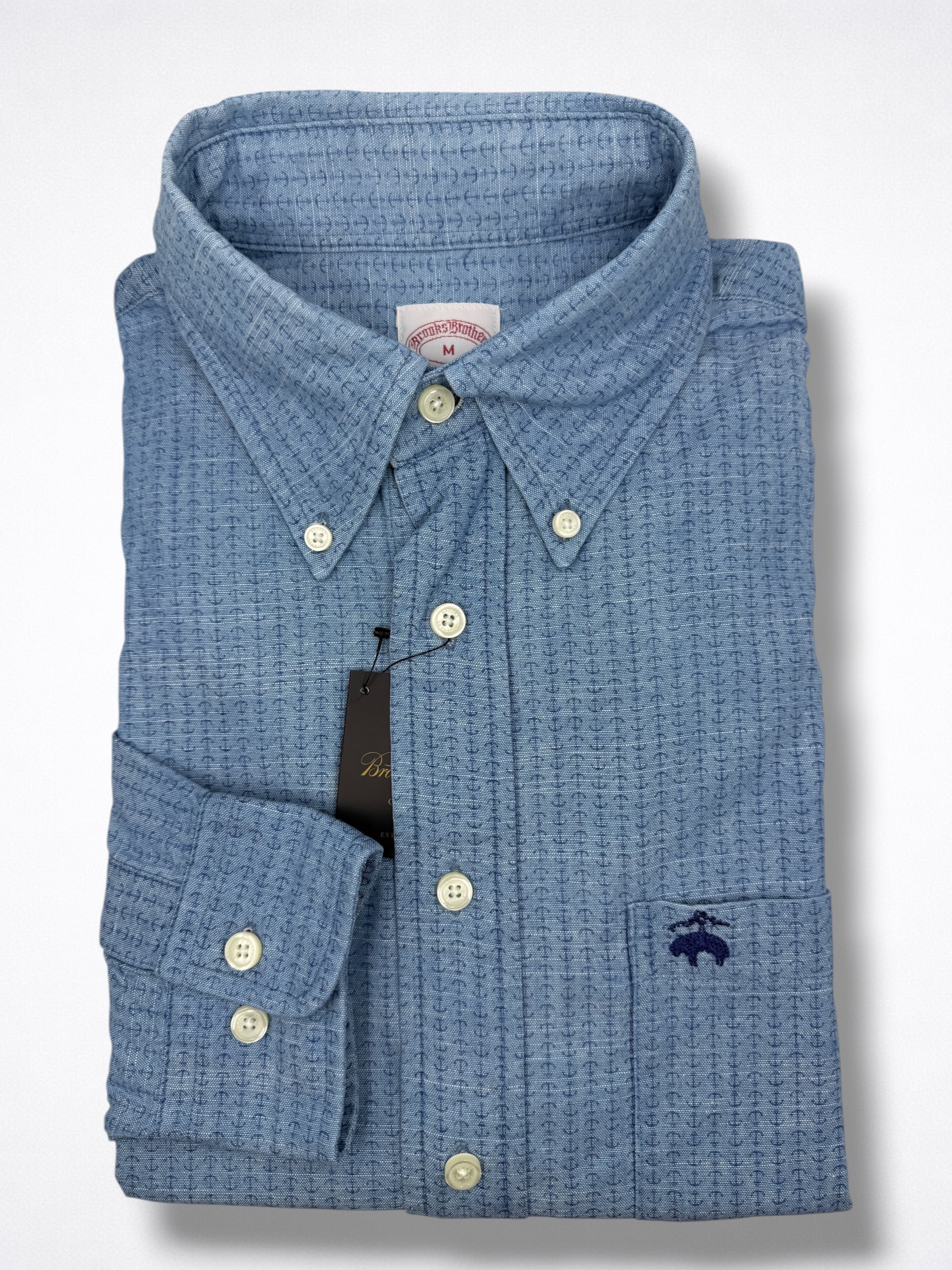 Camisa Brooks Brothers Classic Fit Manga Larga Talla L
