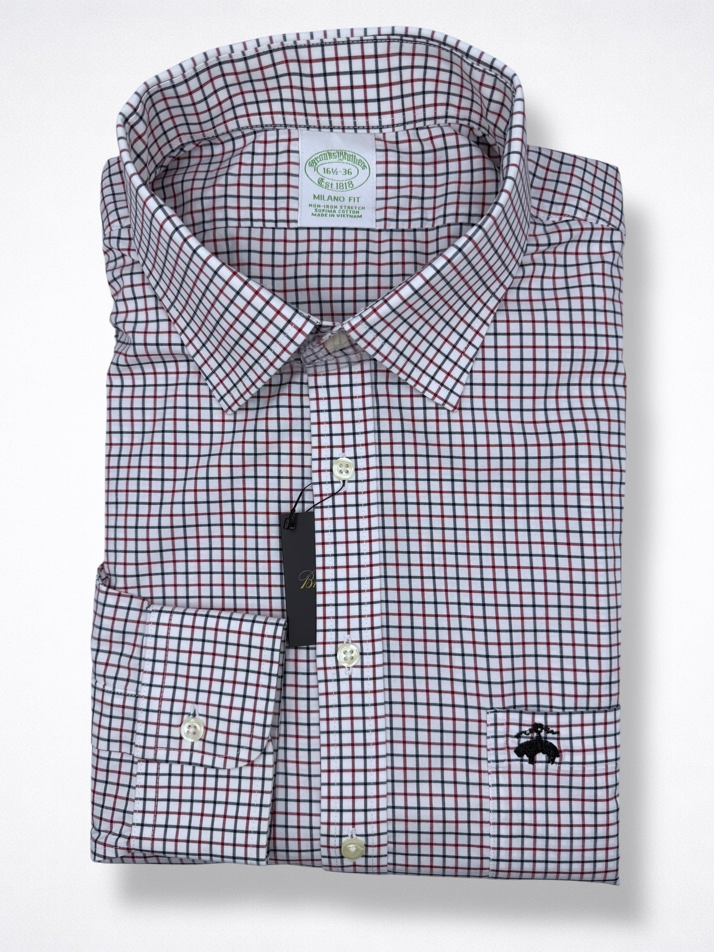 Camisa Brooks Brothers Classic Fit Manga Larga Talla L