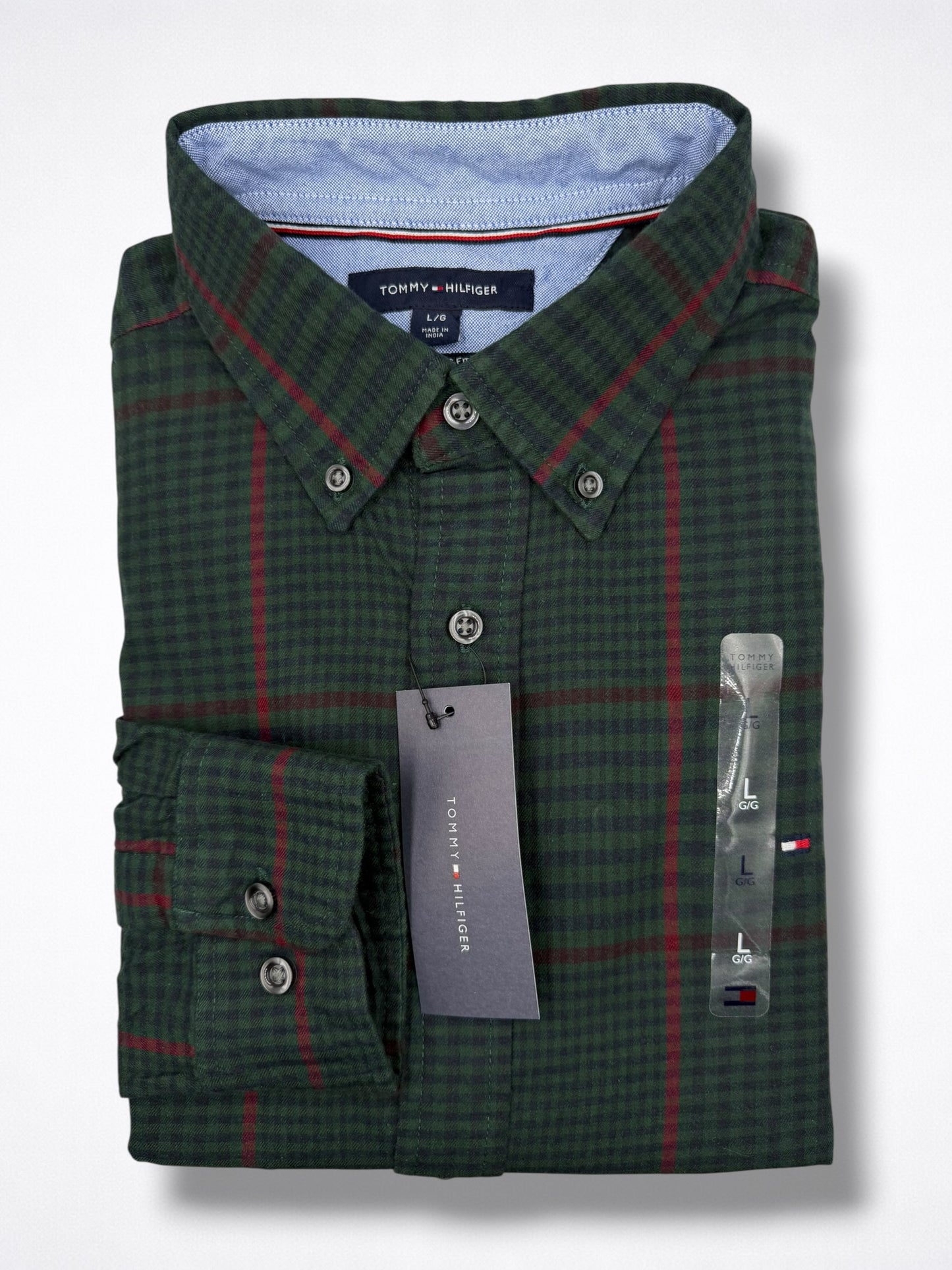 Camisa Tommy Hilfiger Classic Fit Manga Larga Talla L