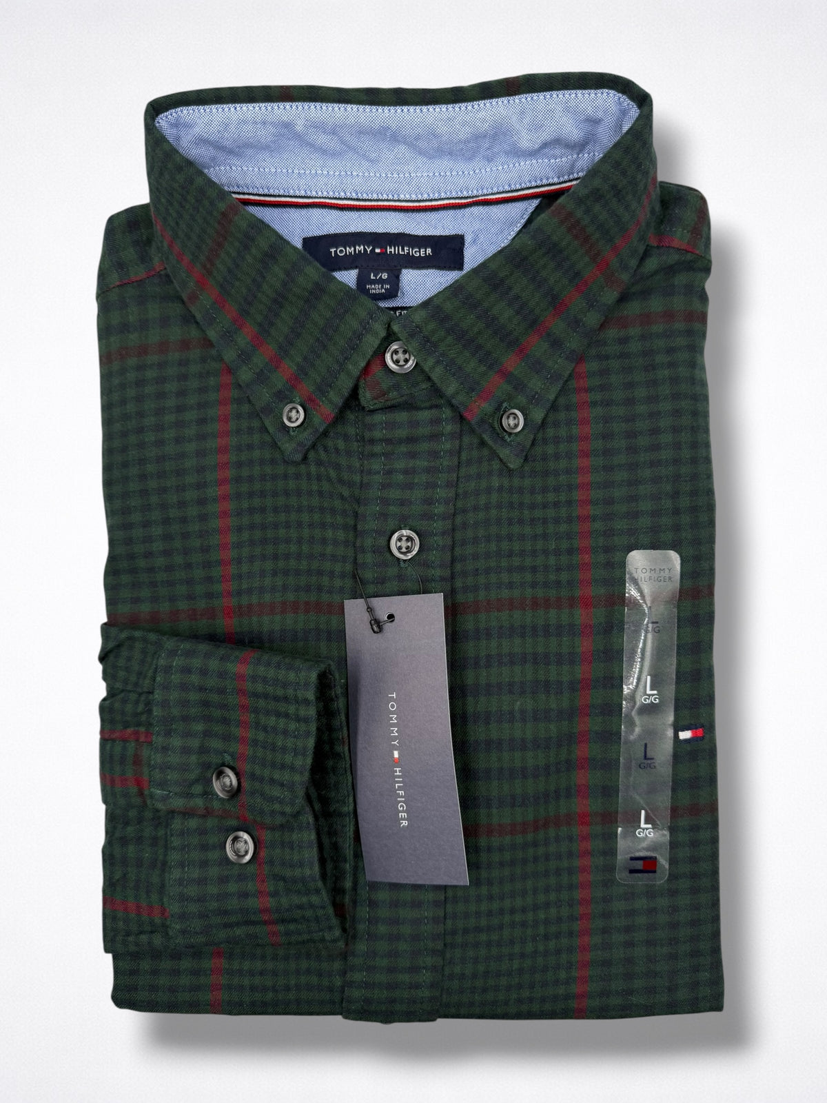 Camisa Tommy Hilfiger Classic Fit Manga Larga Talla L