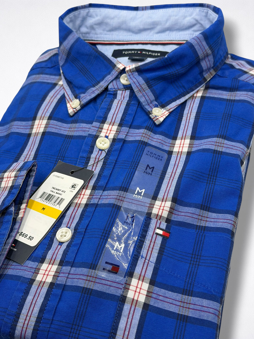 Camisa Tommy Hilfiger Custom Fit Manga Larga Talla M