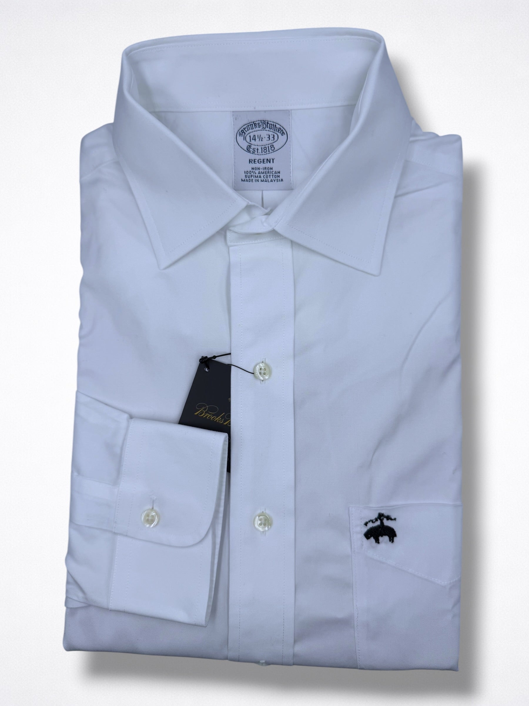 Camisa Brooks Brothers Classic Fit Manga Larga Talla S