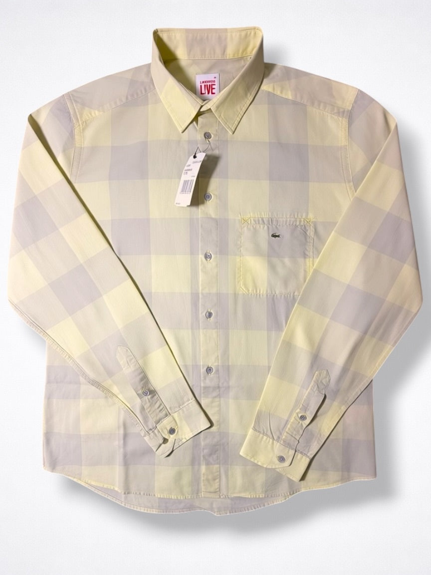 Camisa Lacoste Classic Fit Manga Larga Talla M