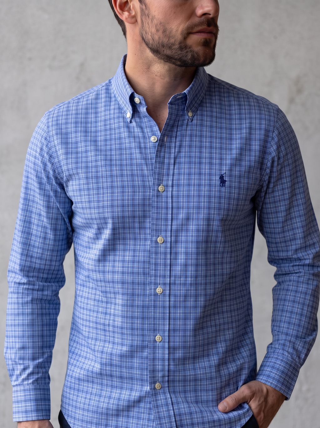 Camisa Polo Ralph Lauren Classic Fit manga larga talla XL