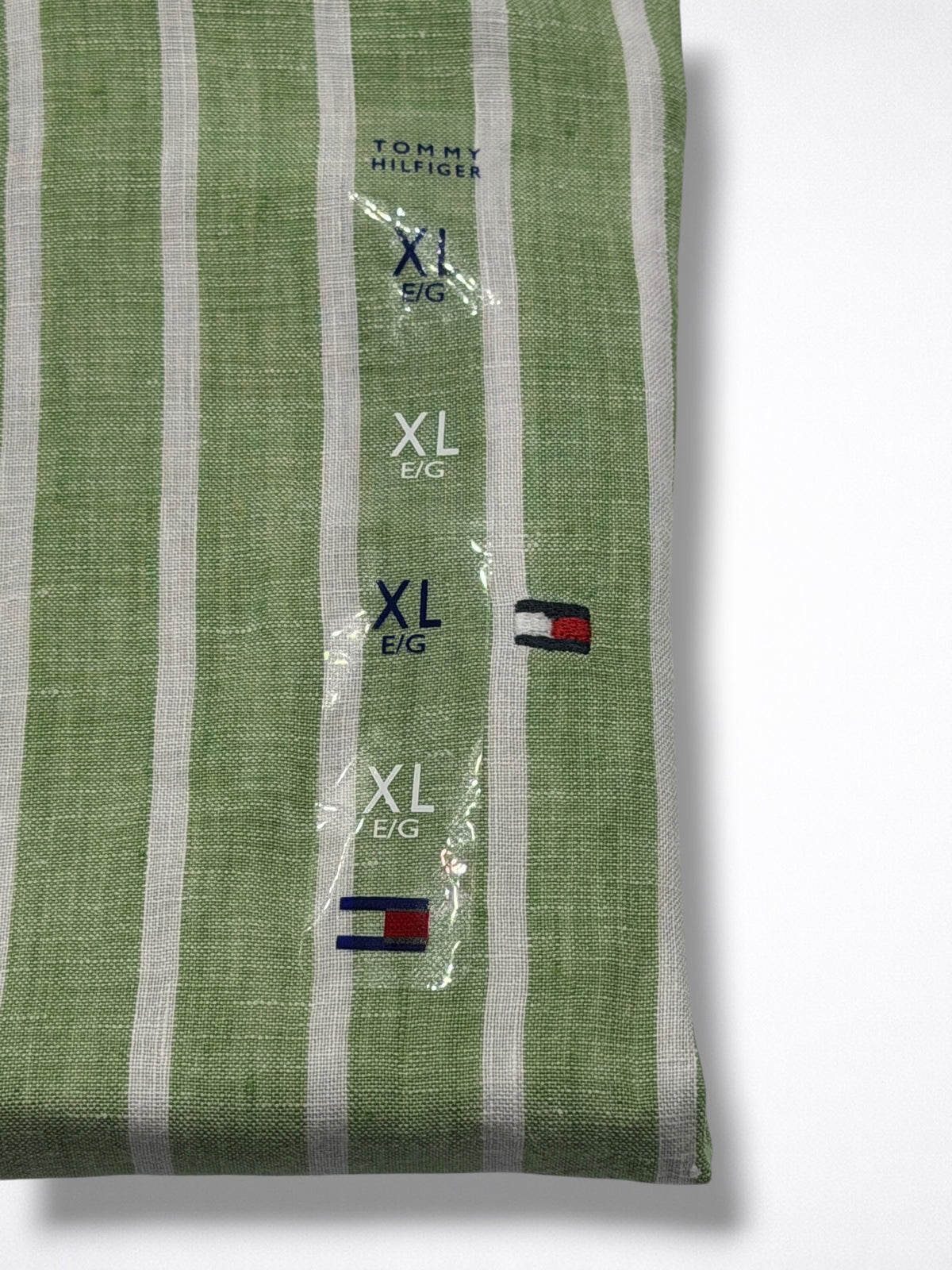 Camisa Tommy Hilfiger Classic Fit manga larga de lino talla XL