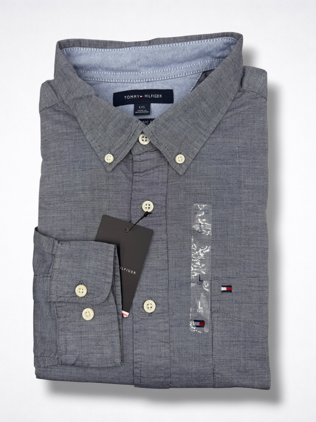 Camisa Tommy Hilfiger Classic Fit Manga Larga Talla L