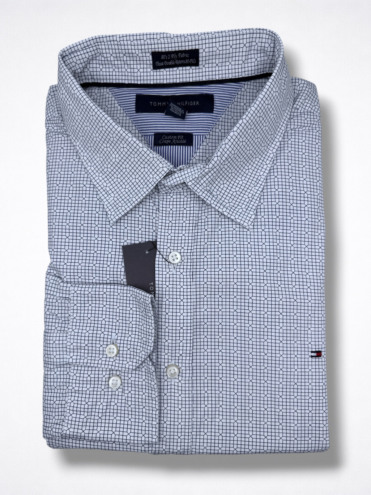 Camisa Tommy Hilfiger Custom Fit Manga Larga Talla XL