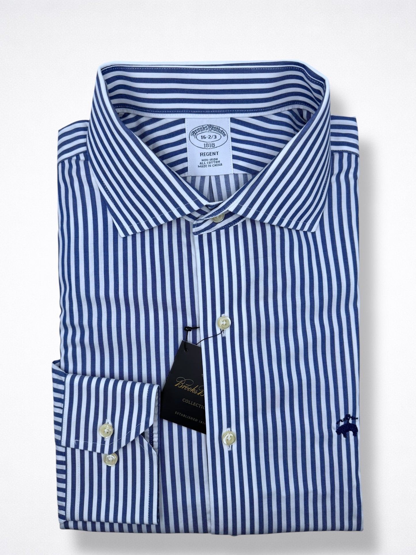 Camisa Brooks Brothers Classic Fit Manga Larga Talla L
