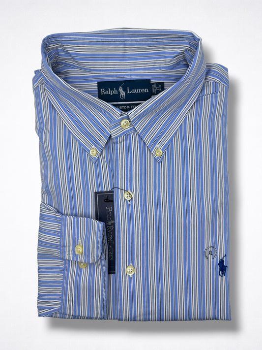 Camisa  Polo Ralph Lauren 17 Custom Fit Manga Larga 34/35 Talla XL