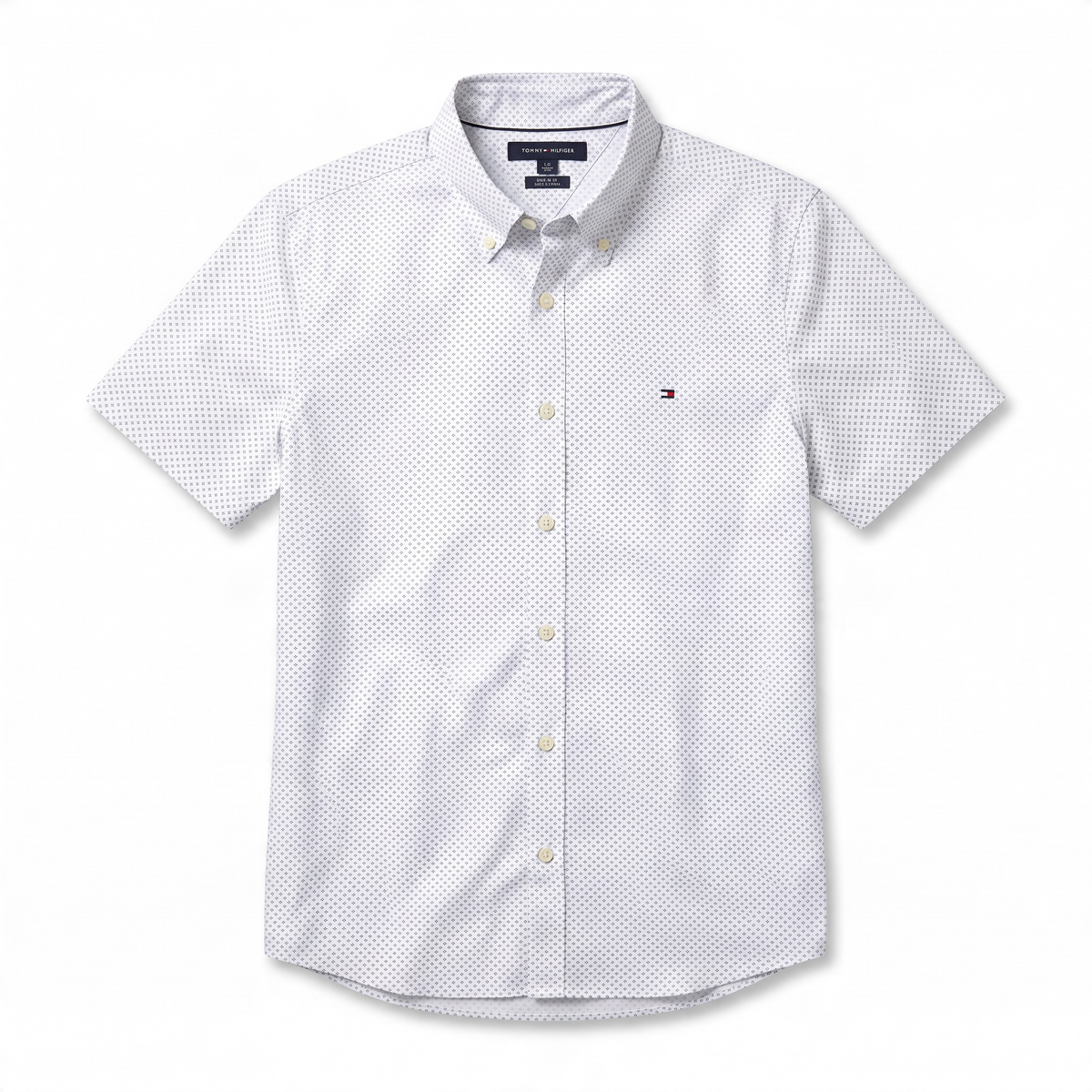 Camisa Tommy Hilfiger Slim fit manga corta talla L, modelo reducido, sirve para talla M