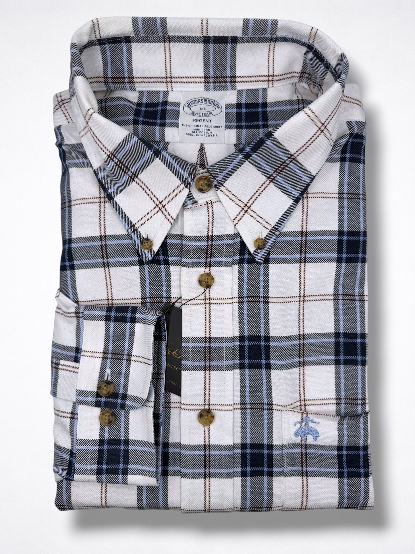 Camisa Brooks Brothers Classic Fit Manga Larga Talla XL