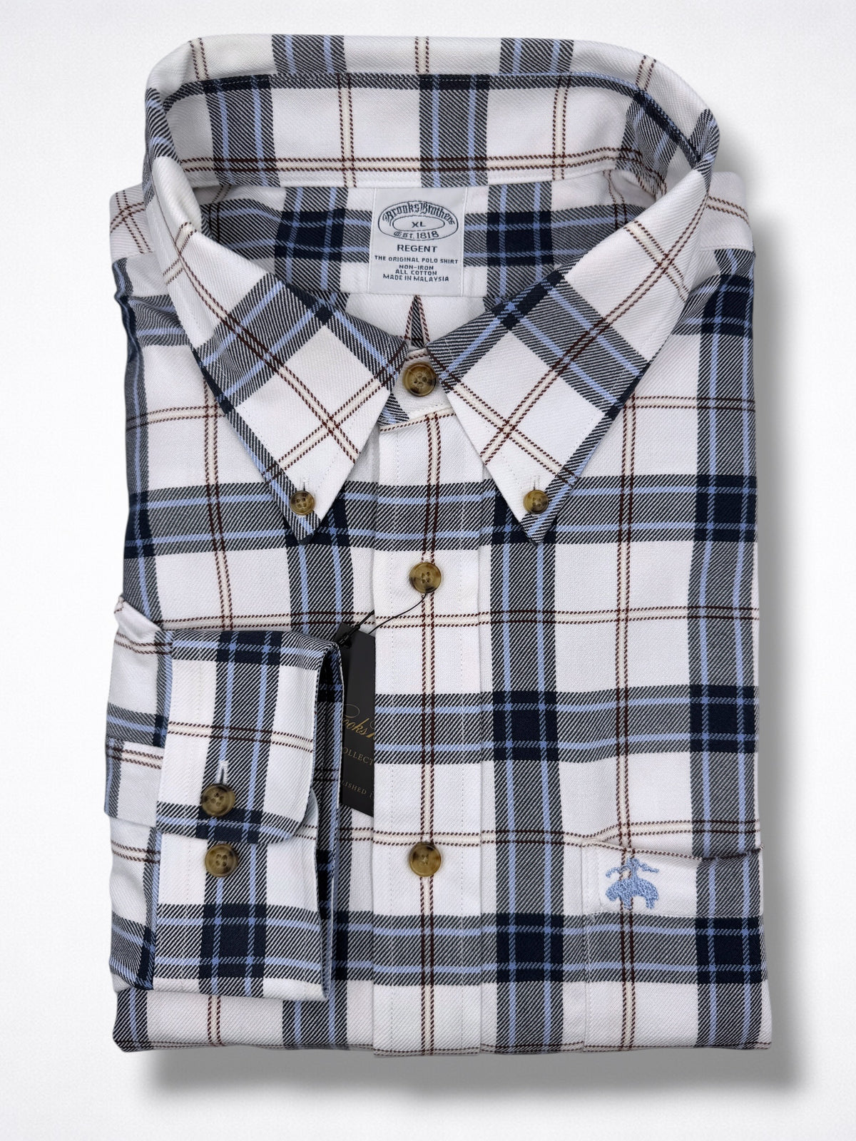Camisa Brooks Brothers Classic Fit Manga Larga Talla XL