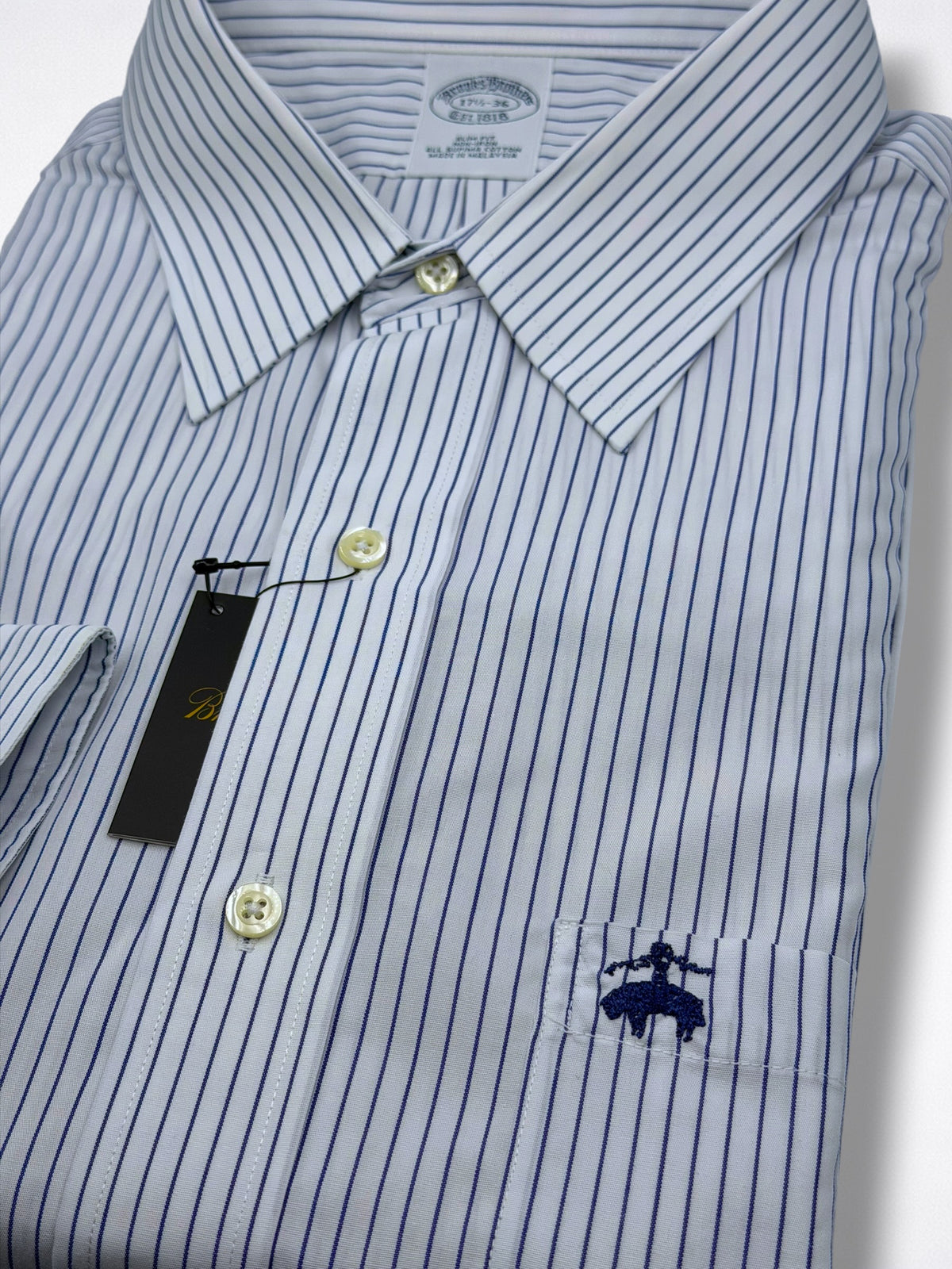 Camisa Brooks Brothers Classic Fit 17 1/2 Manga Larga 36 Talla XL