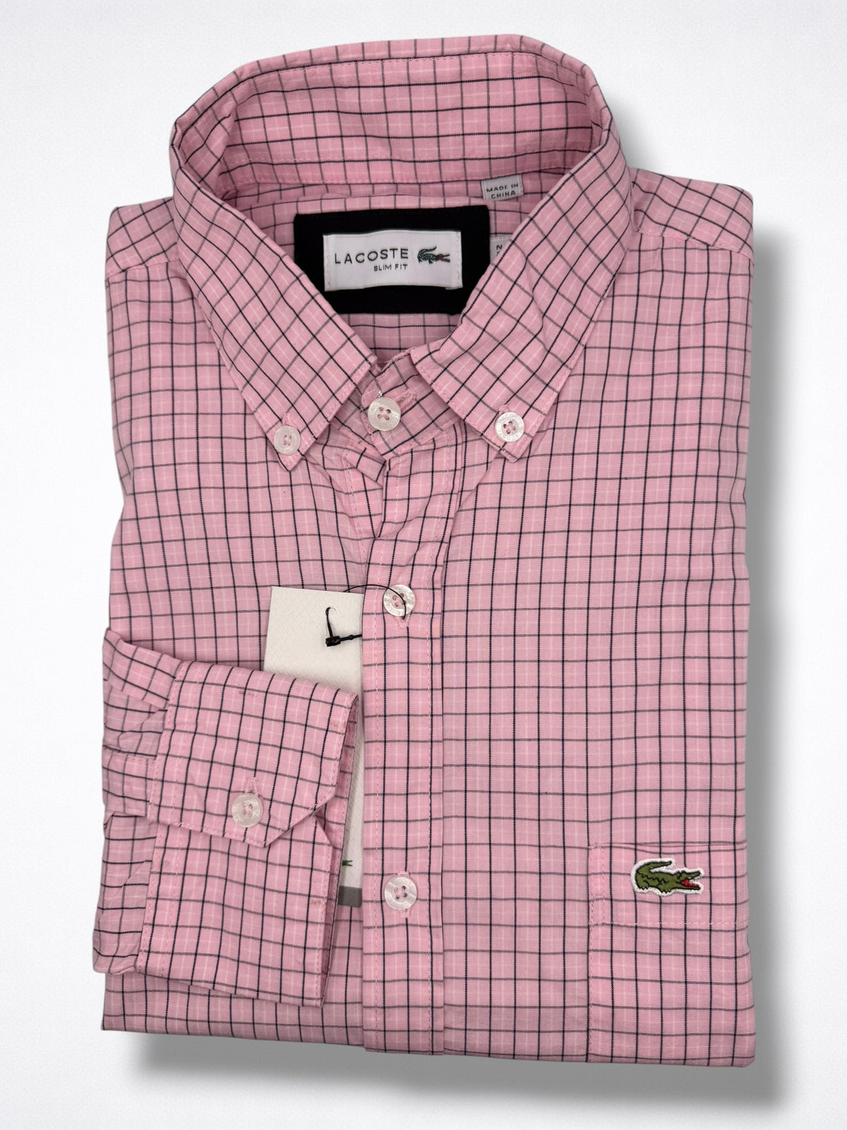 Camisa Lacoste Slim Fit Manga Larga Talla L