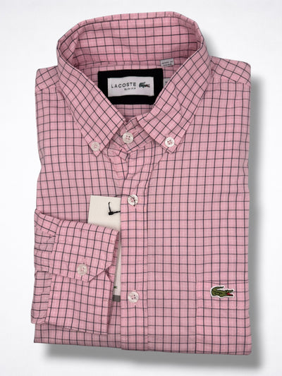 Camisa Lacoste Slim Fit Manga Larga Talla L