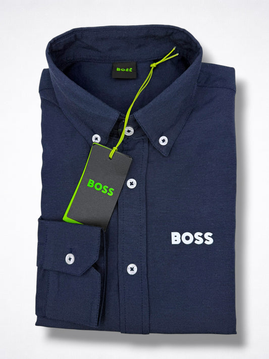 Camisa Boss Slim Fit Manga Larga Talla M