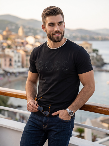 Playera Boss Classic Fit Cuello Redondo Talla L