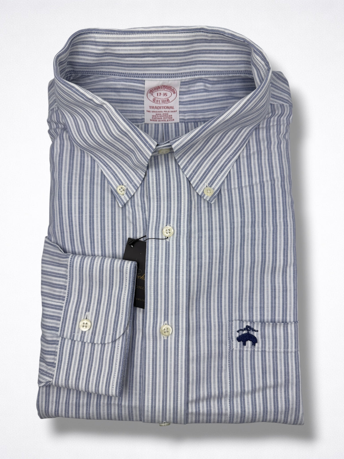 Camisa Brooks Brothers Classic Fit manga larga talla XL