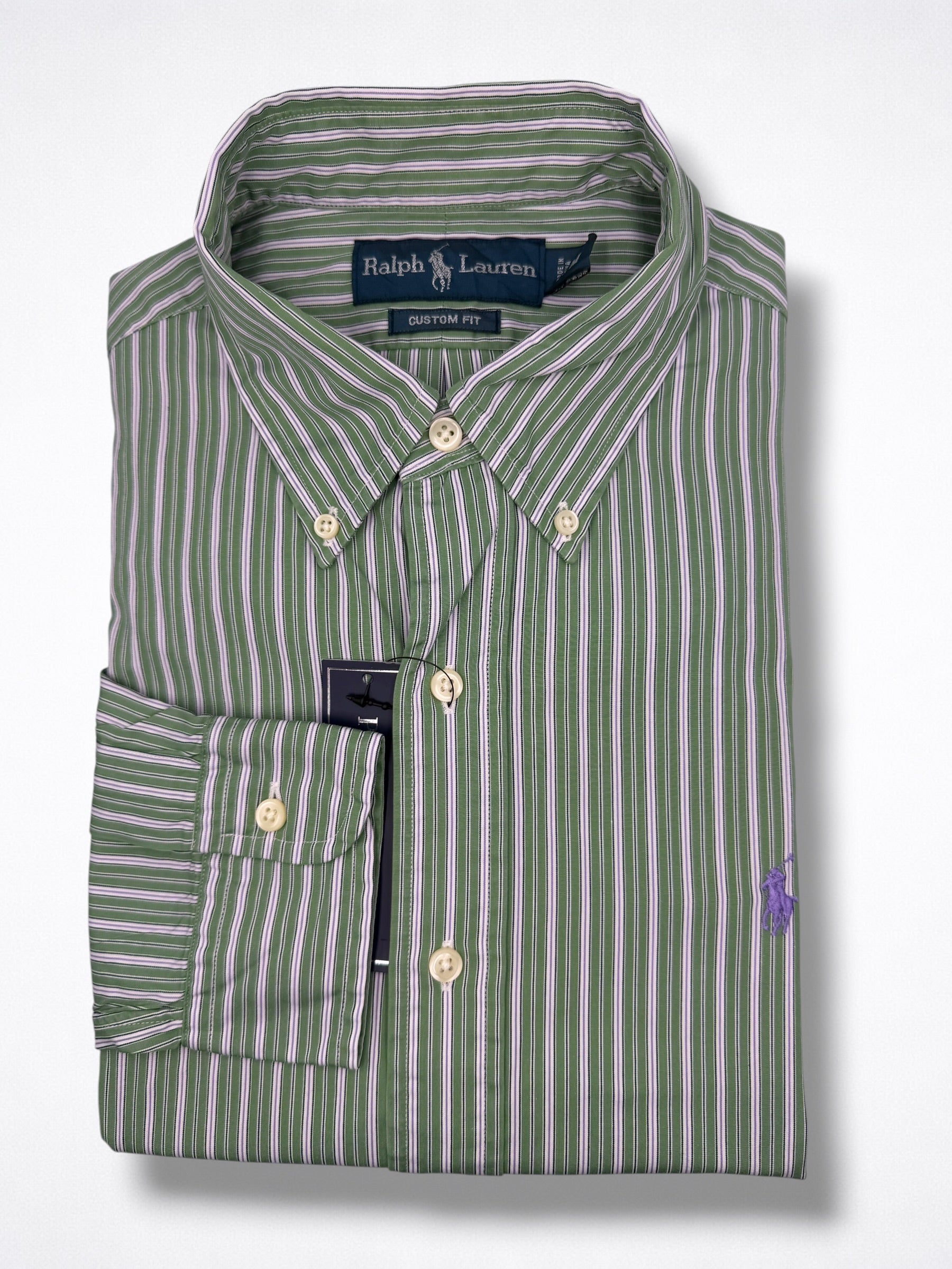 Camisa Polo Ralph Lauren Custom Fit manga larga talla M
