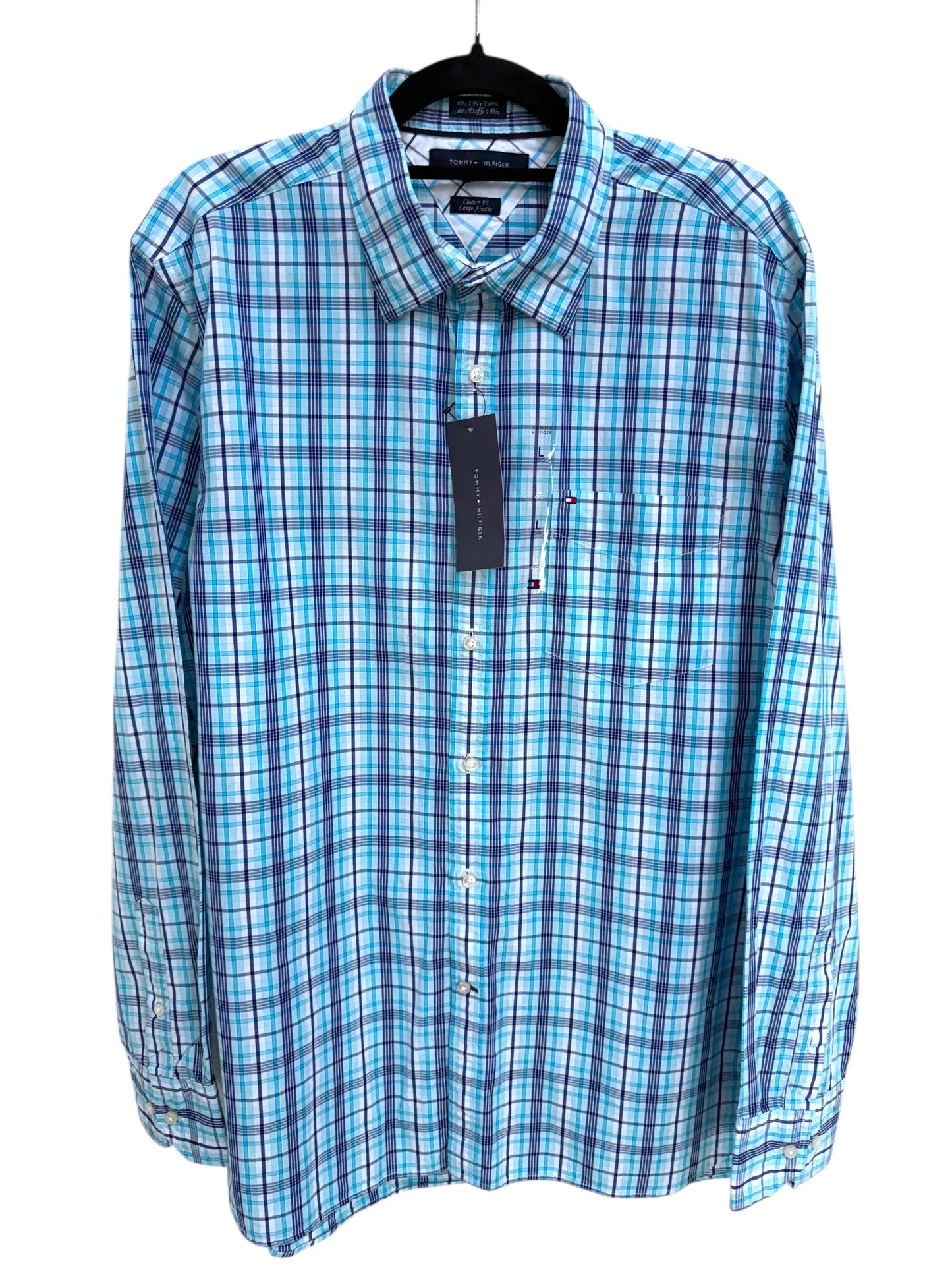 Camisa Tommy Hilfiger Custom Fit Manga Larga Talla L
