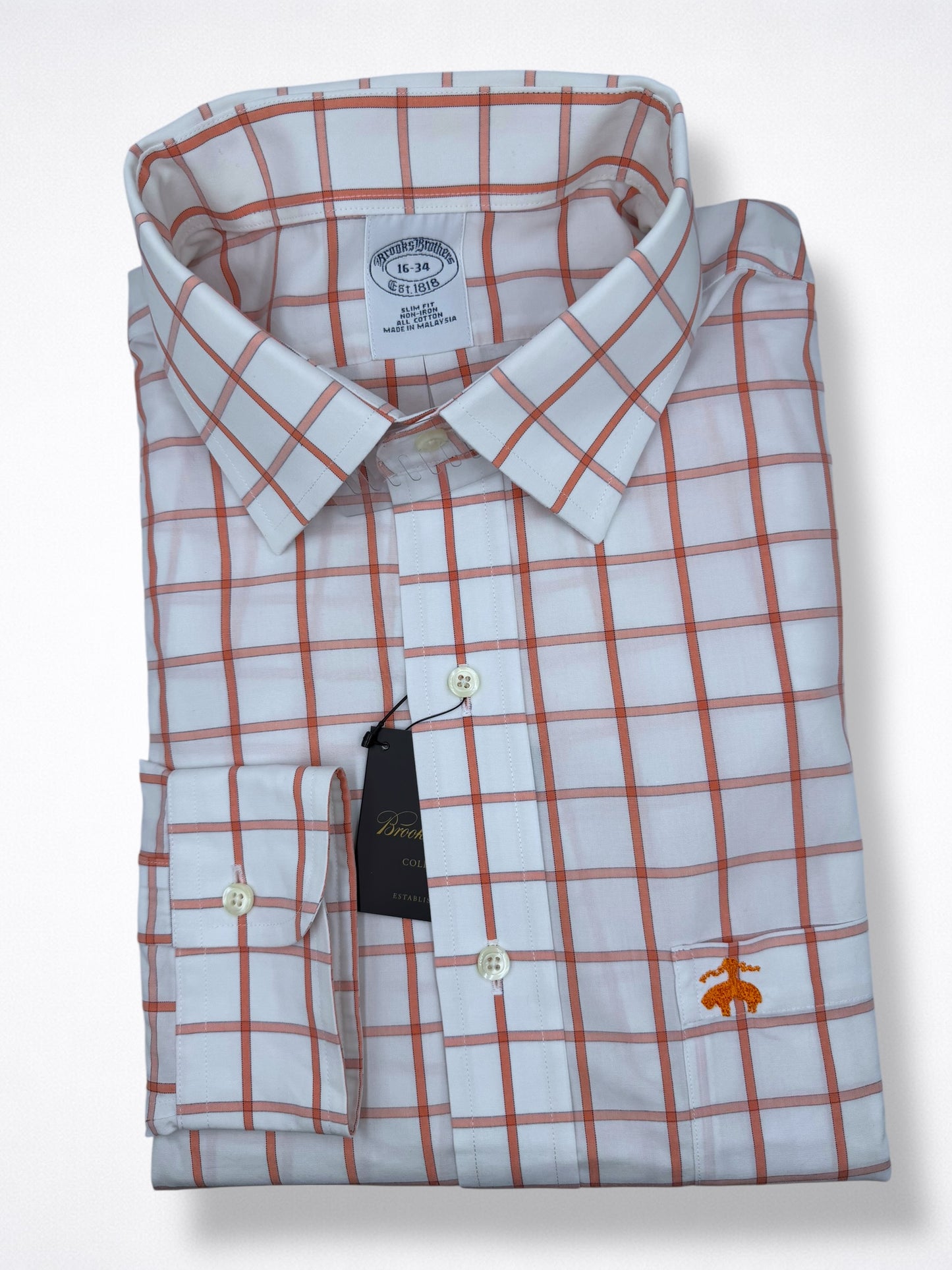 Camisa Brooks Brothers Classic Fit Manga Larga Talla M
