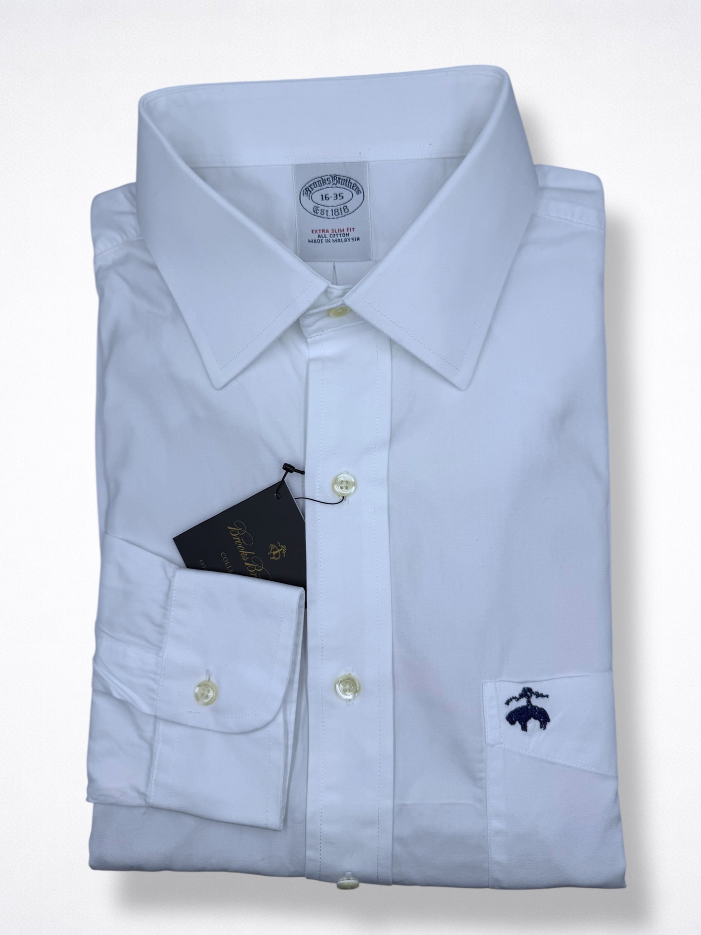 Camisa Brooks Brothers Custom Fit Manga Larga Talla M