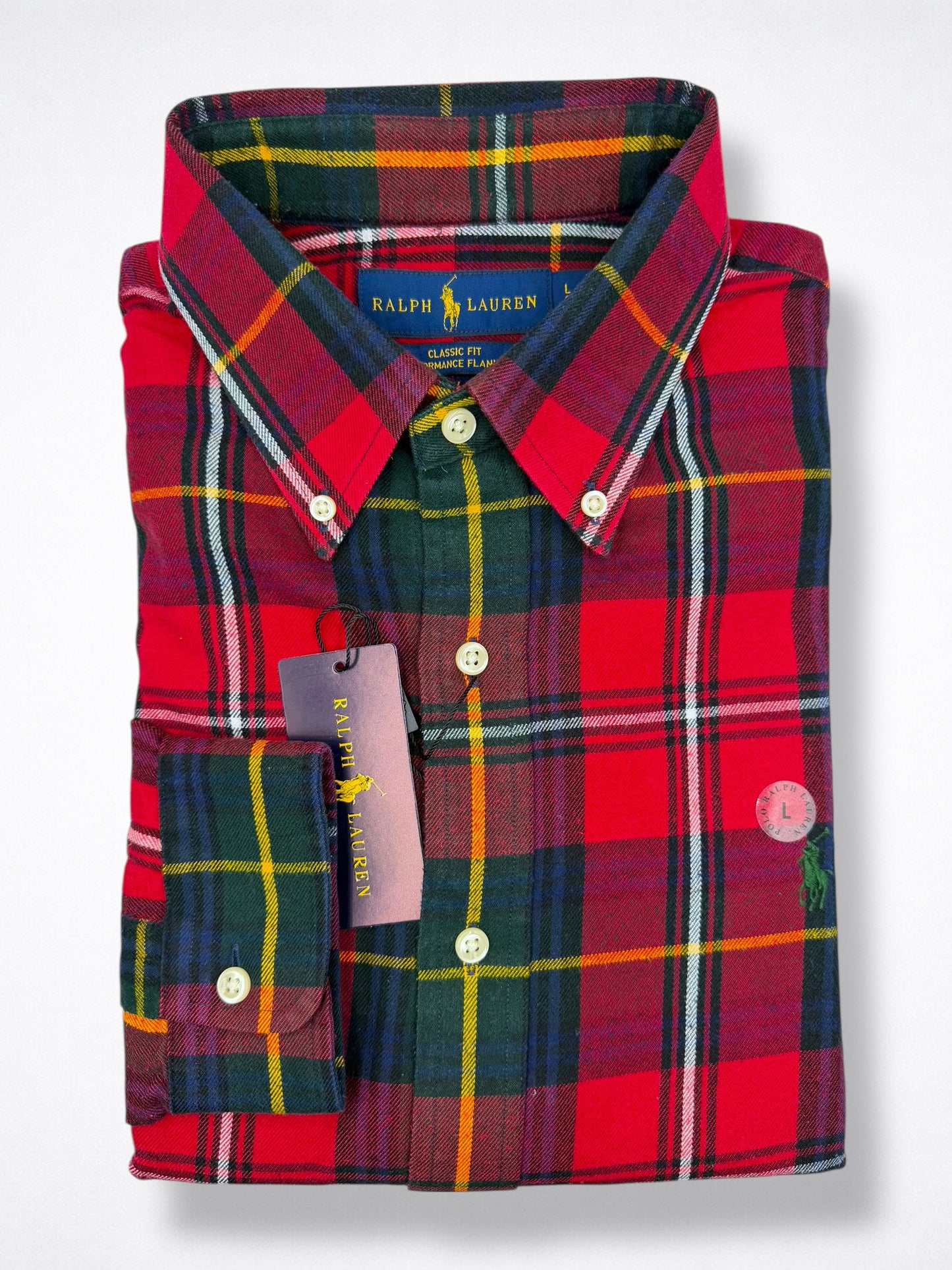 Camisa Polo Ralph Lauren Classic Fit Manga Larga Talla L
