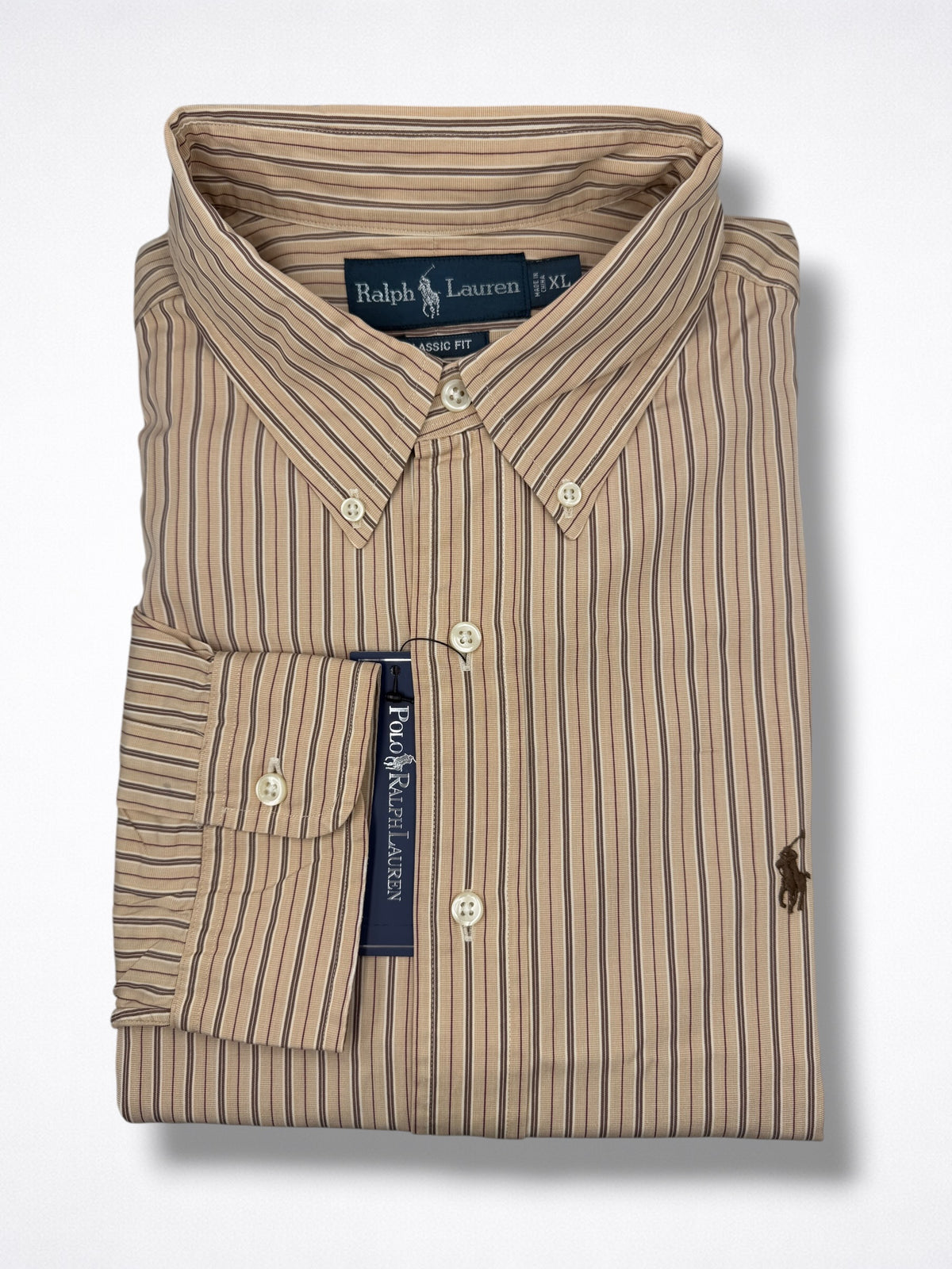 Camisa Polo Ralph Lauren Classic Fit manga larga talla XL