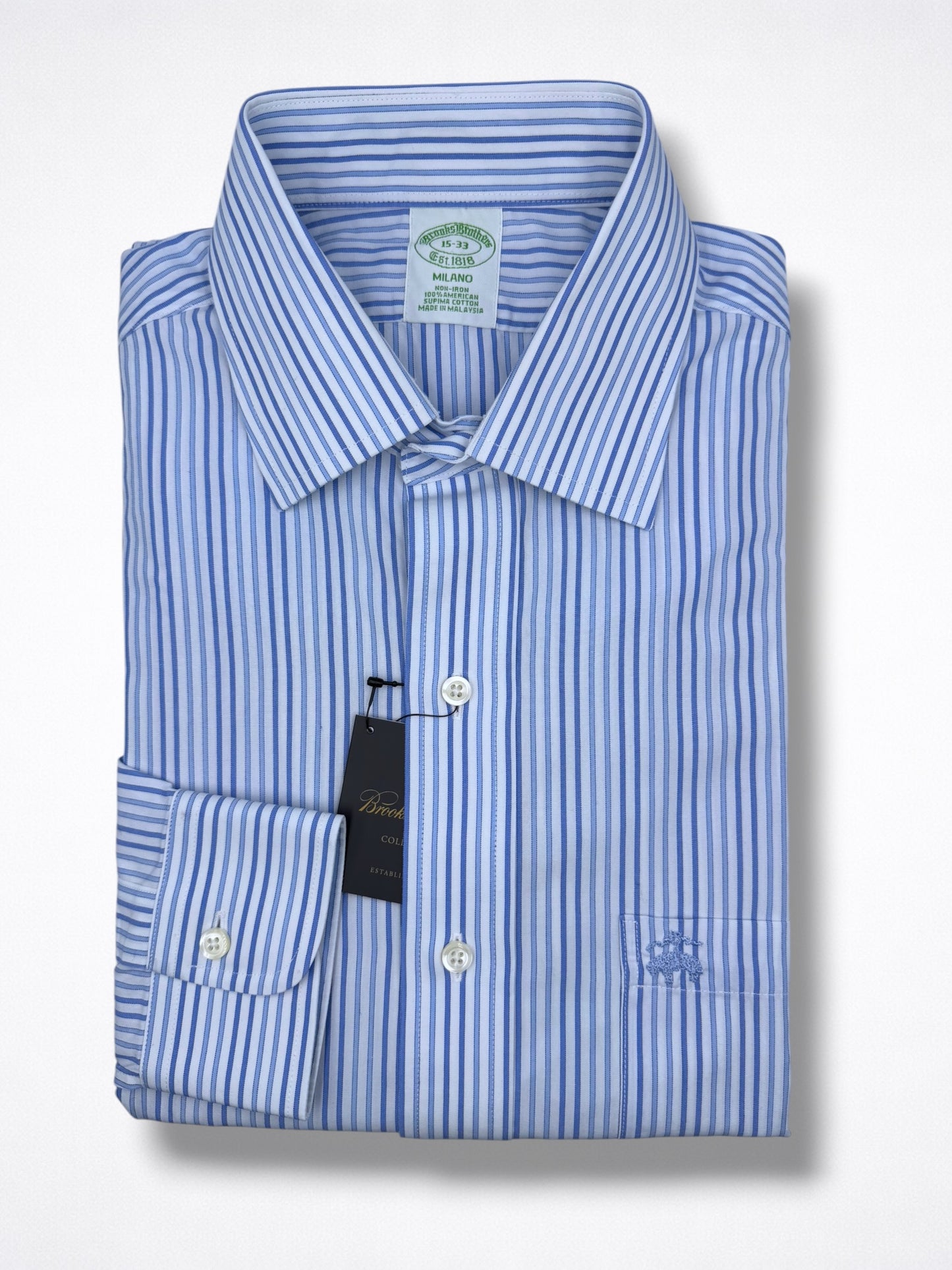 Camisa Brooks Brothers Classic Fit Manga Larga Talla S