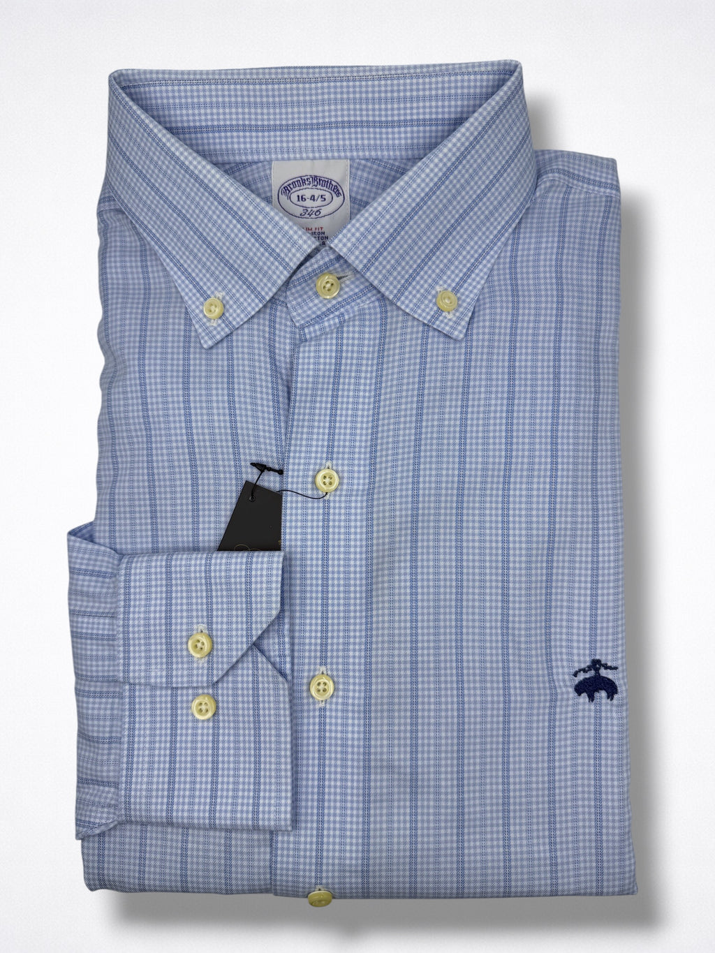 Camisa Brooks Brothers Classic Fit Manga Larga Talla L