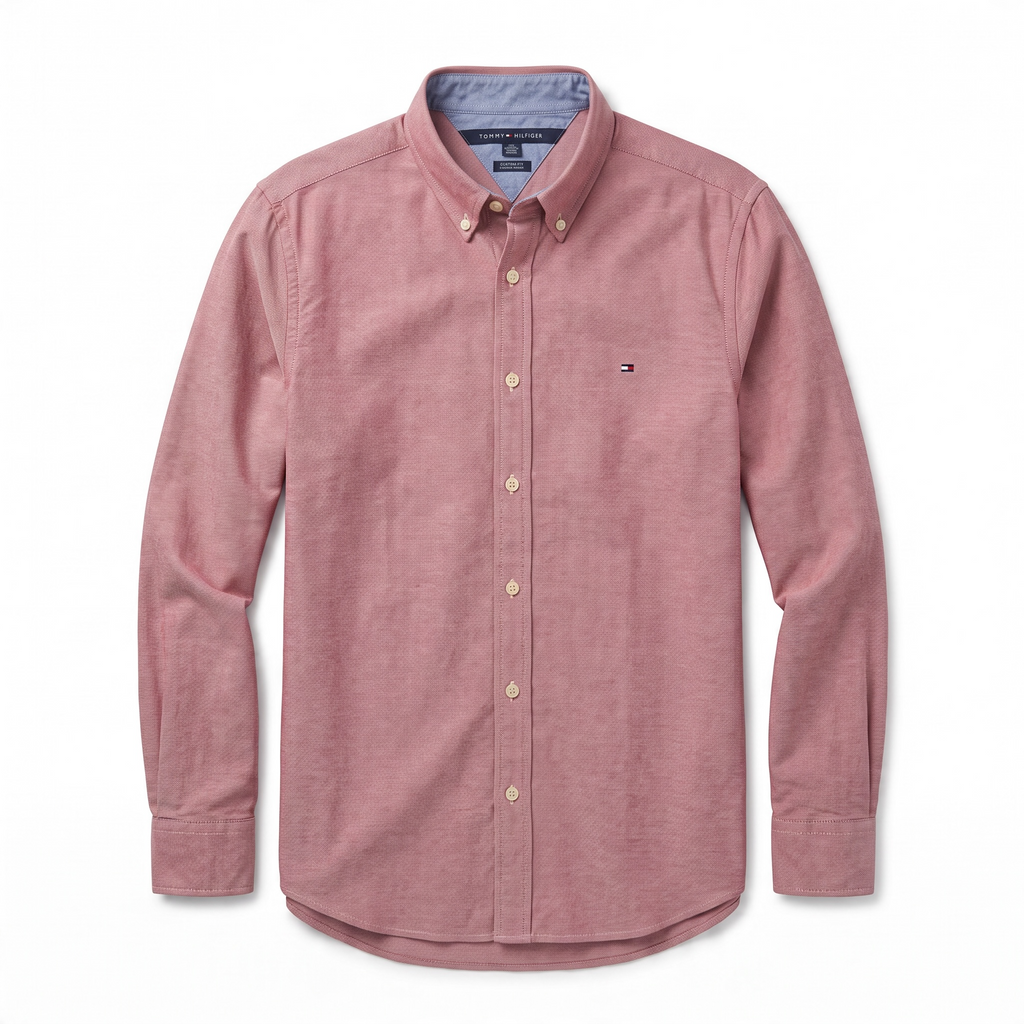 Camisa Tommy Hilfiger Custom Fit manga larga talla L