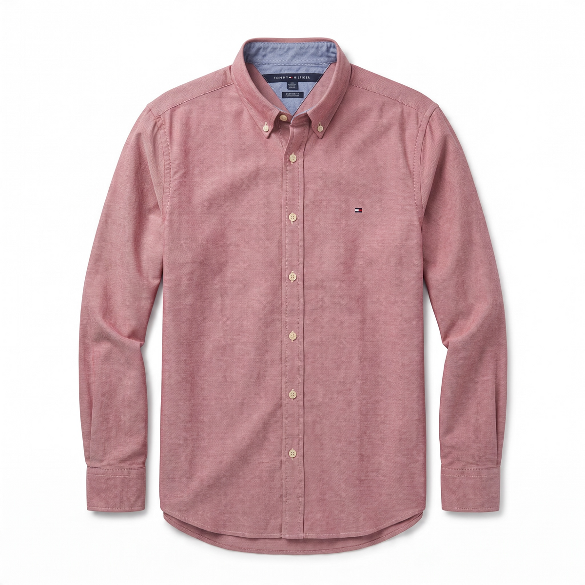 Camisa Tommy Hilfiger Custom Fit manga larga talla L