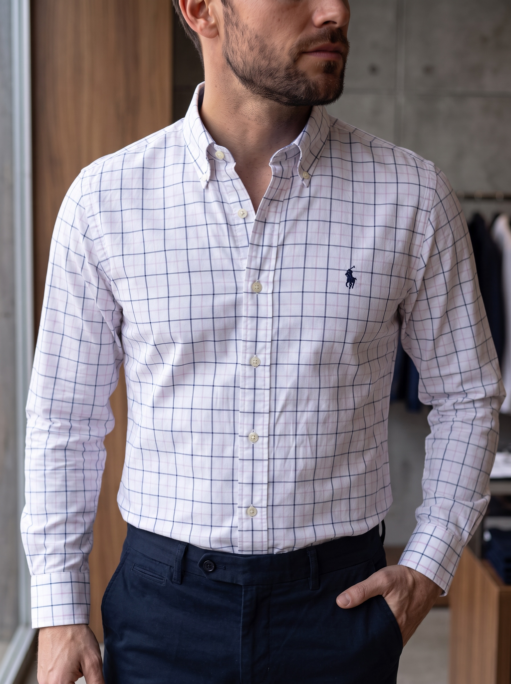 Camisa Polo Ralph Lauren Classic Fit manga larga talla XL