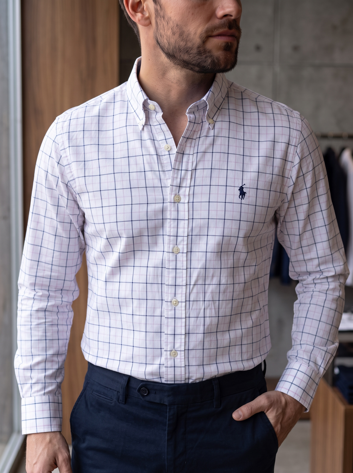 Camisa Polo Ralph Lauren Classic Fit manga larga talla XL