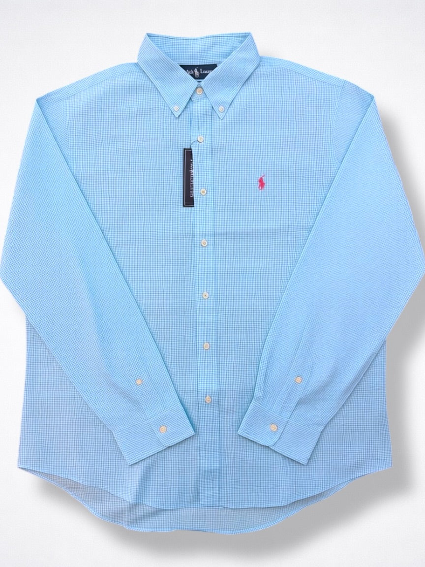 Camisa Polo Ralph Lauren Custom Fit Manga Larga Talla XL