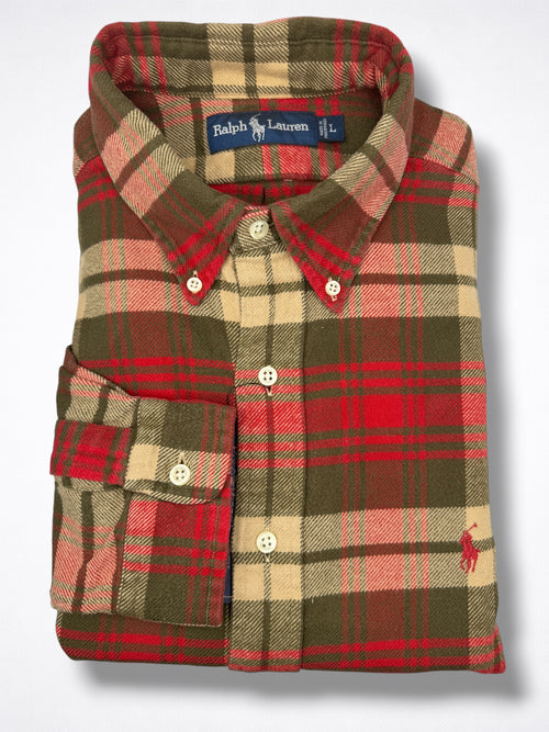 Camisa Polo Ralph Lauren Classic Fit manga larga talla L, modelo amplio, sirve para talla XL