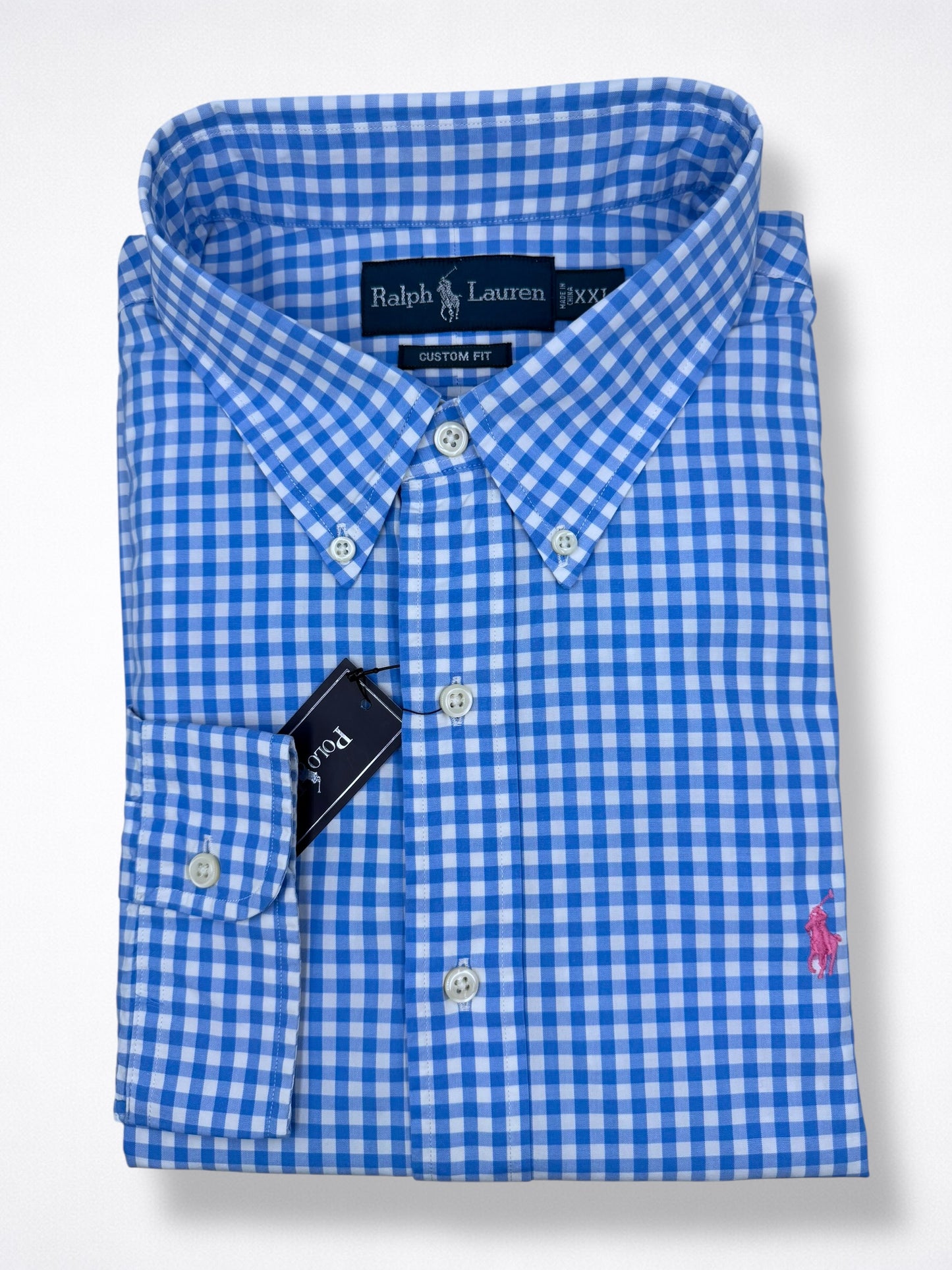 Camisa Polo Ralph Lauren Custom Fit Manga Larga Talla XXL