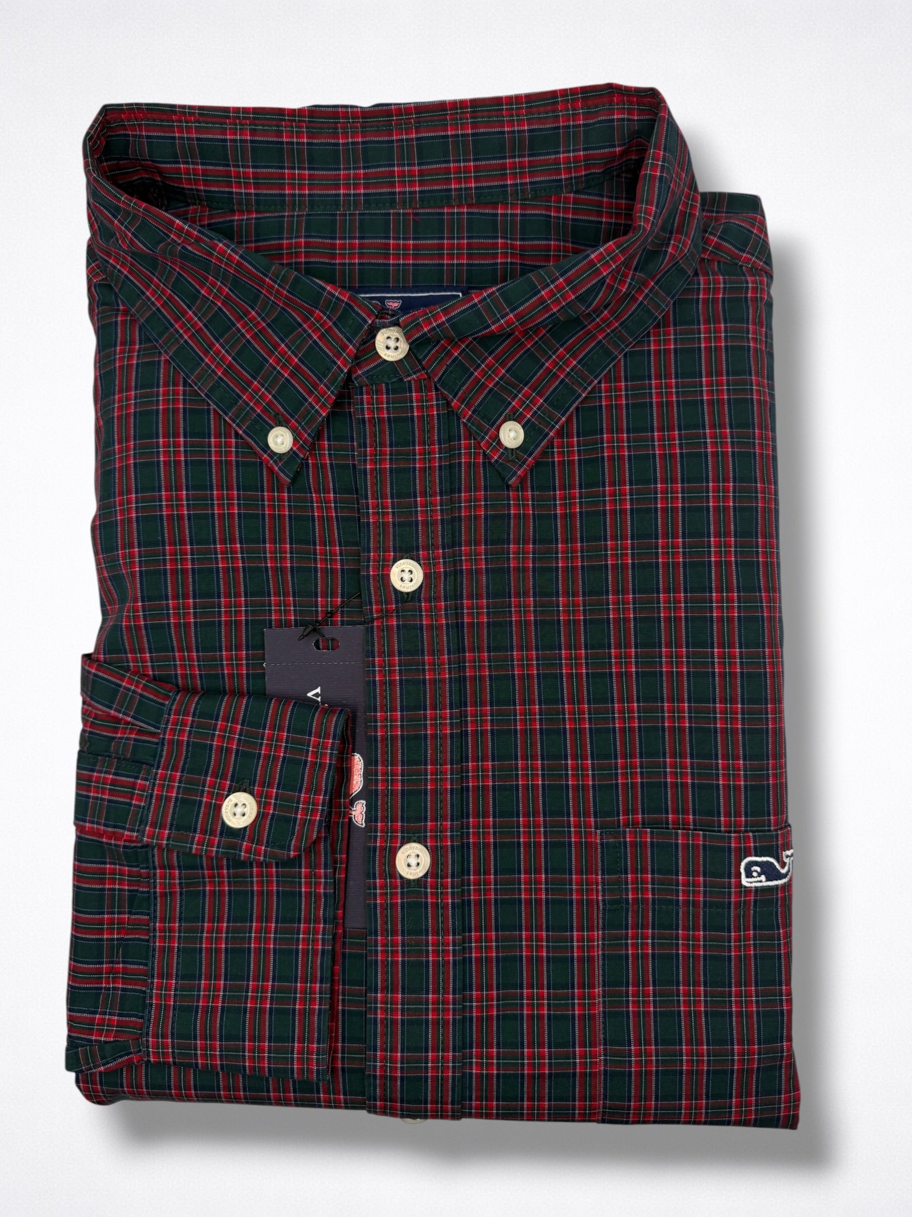 Camisa Vineyard Vines Classic Fit manga larga talla XL