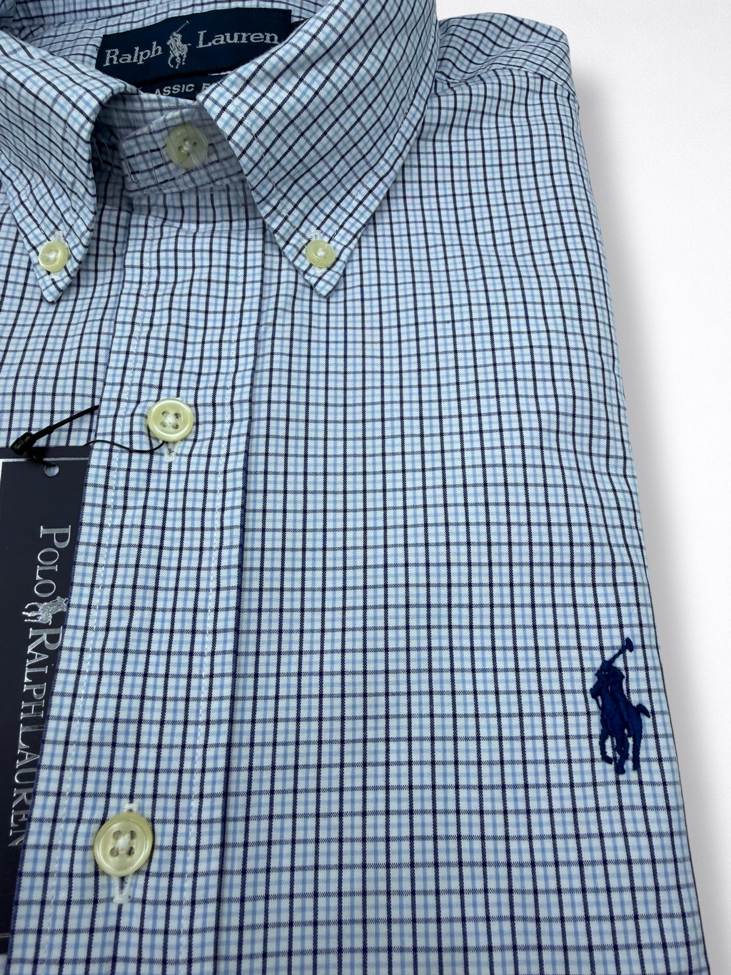 Camisa Polo Ralph Lauren 14 1/2 Classic Fit Manga Larga 32/33 Talla S