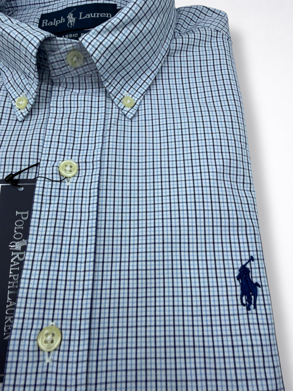 Camisa Polo Ralph Lauren 14 1/2 Classic Fit Manga Larga 32/33 Talla S
