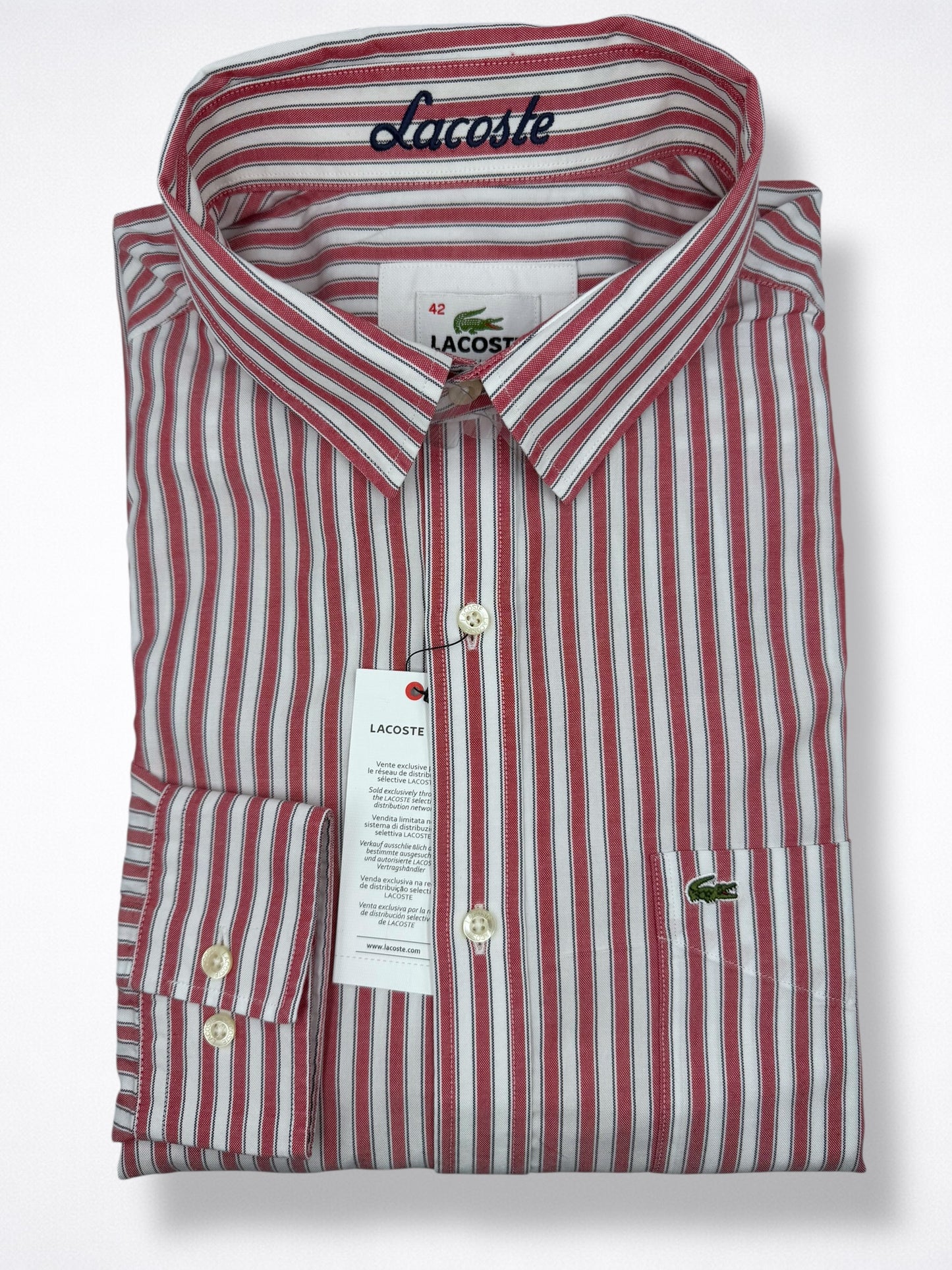 Camisa Lacoste Classic Fit Manga Larga Talla L
