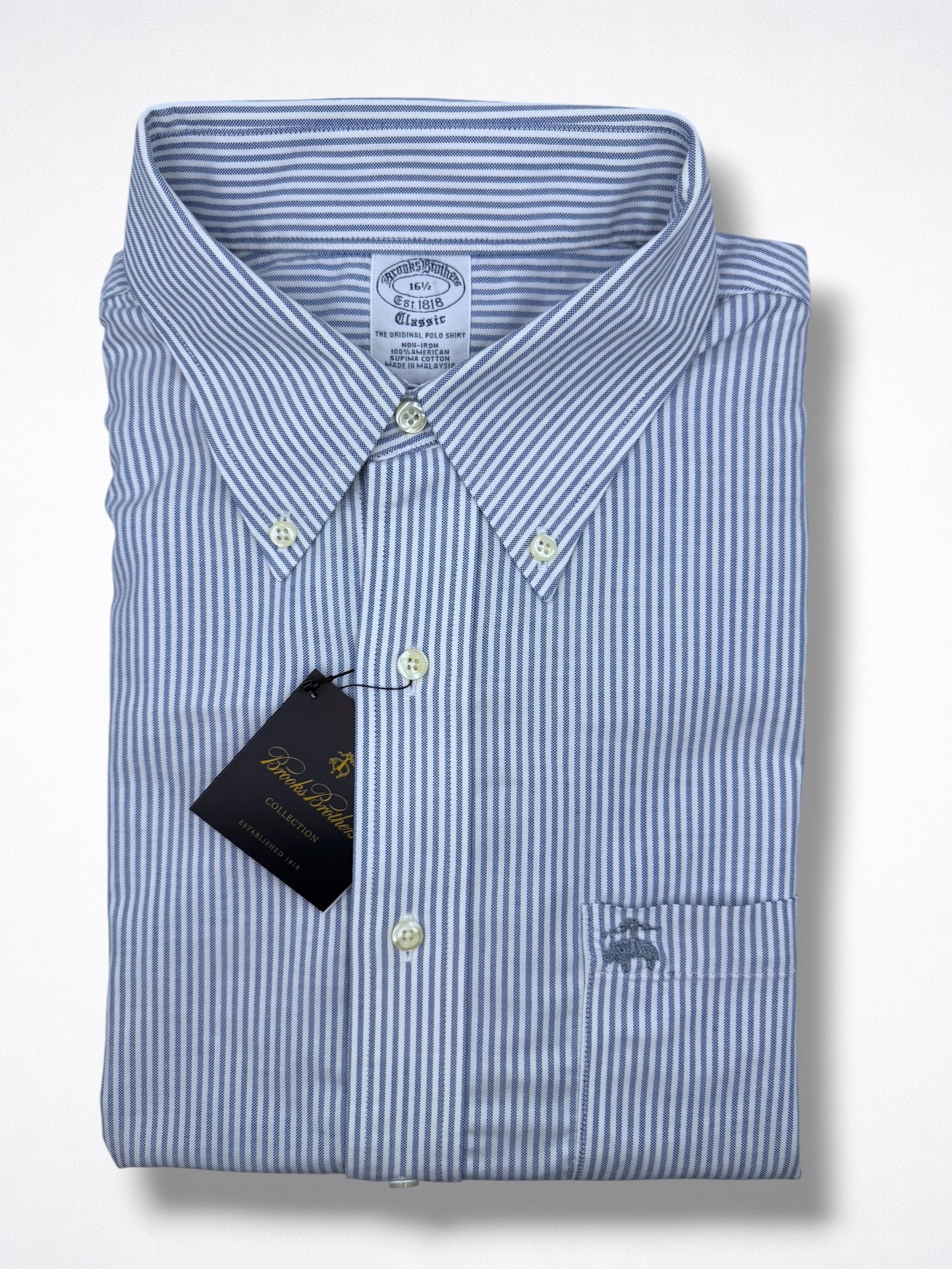 Camisa Brooks Brothers Manga Corta Classic Fit Talla L