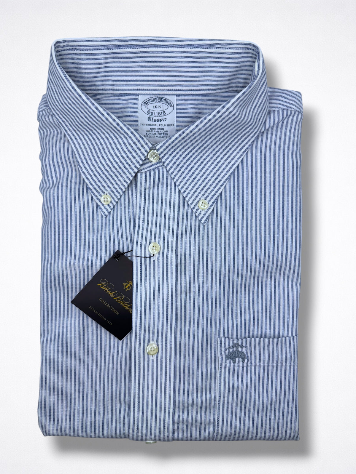 Camisa Brooks Brothers Manga Corta Classic Fit Talla L