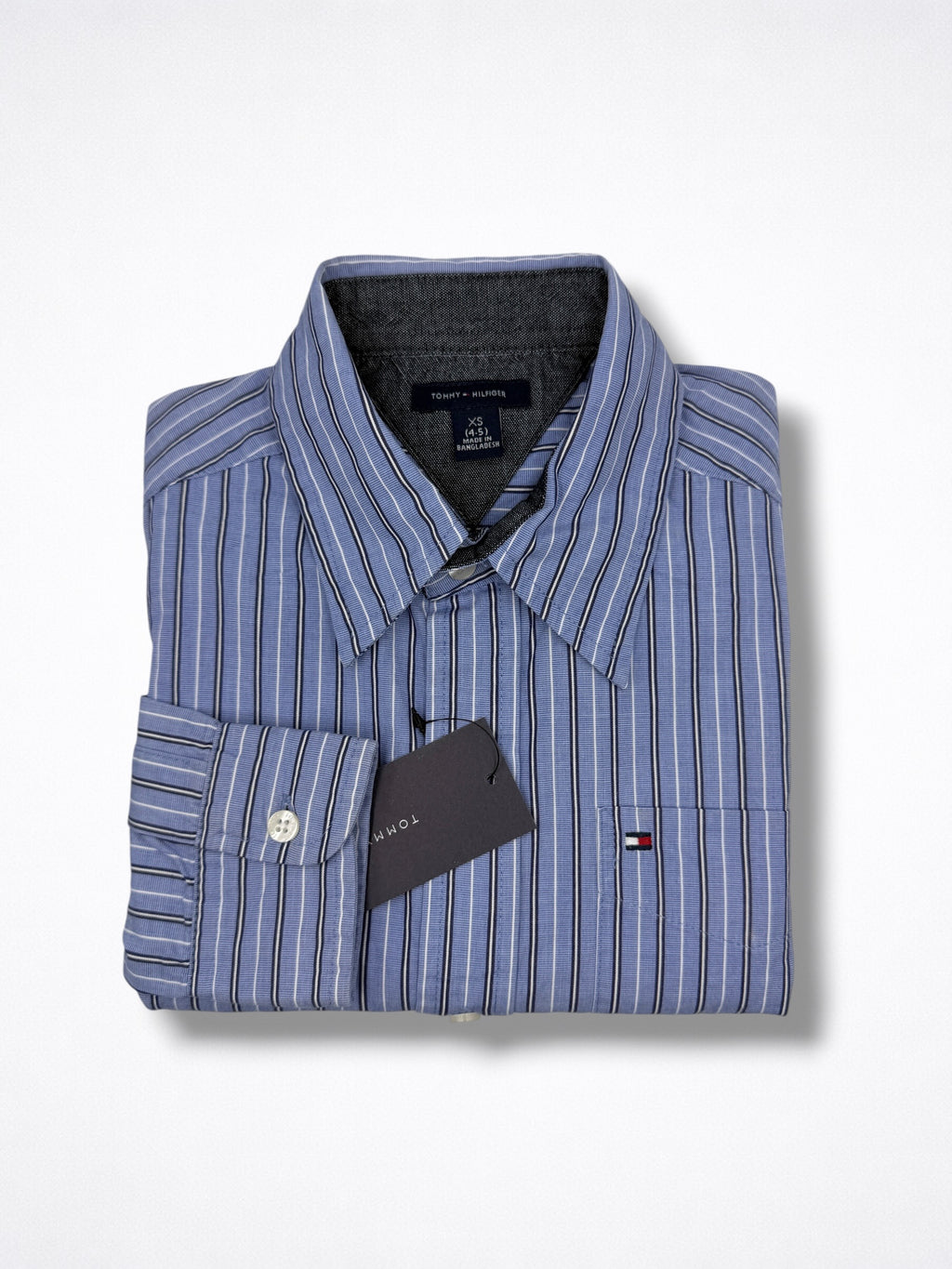 Camisa Tommy Hilfiger Classic Fit manga larga talla 5 niño