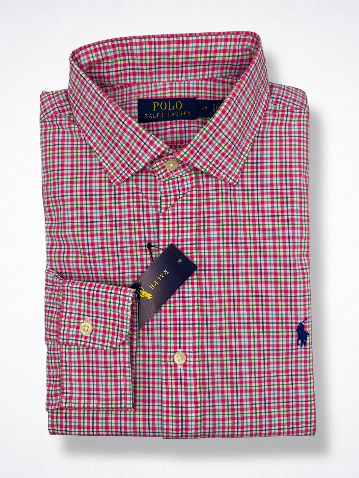 Camisa Polo Ralph Lauren Classic Fit Manga Larga Talla L