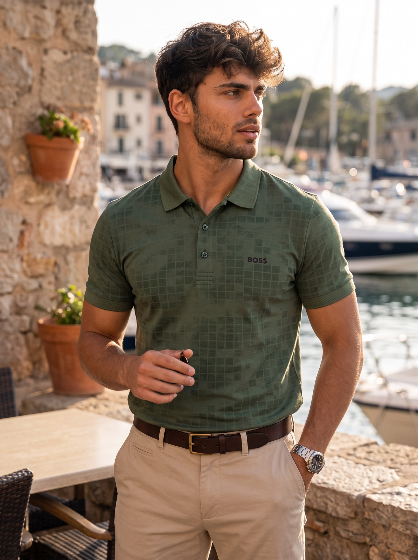 Playera Boss Classic Fit Tipo Polo Talla M