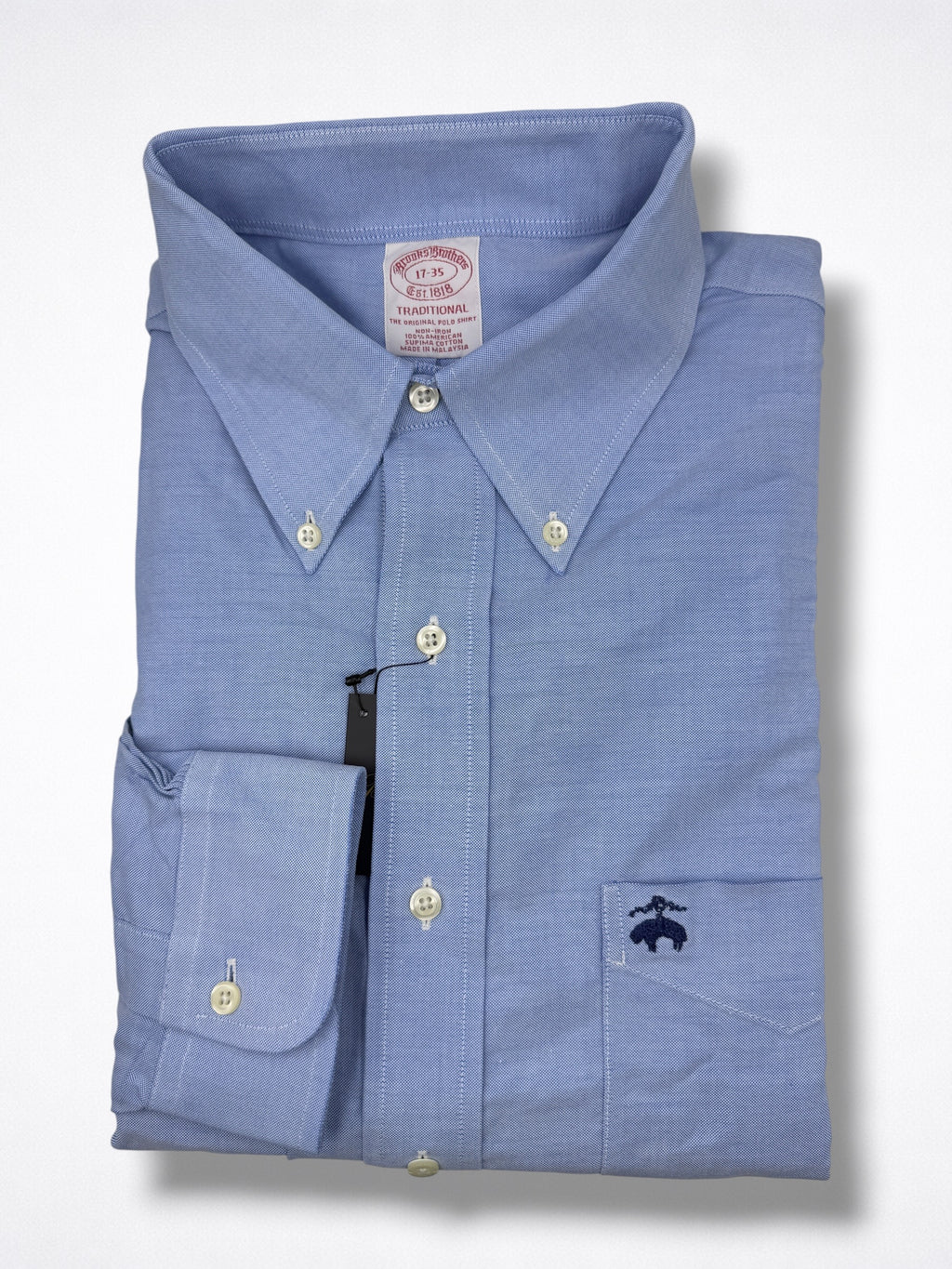 Camisa Brooks Brothers Classic Fit manga larga talla XL