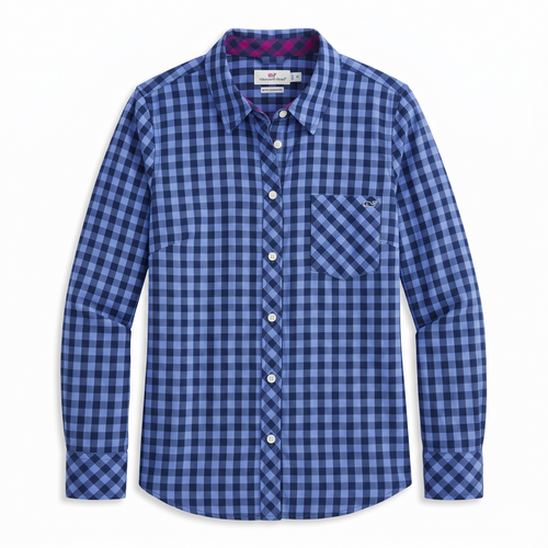 Camisa para Dama Vineyard Vines Classic Fit manga larga Talla L