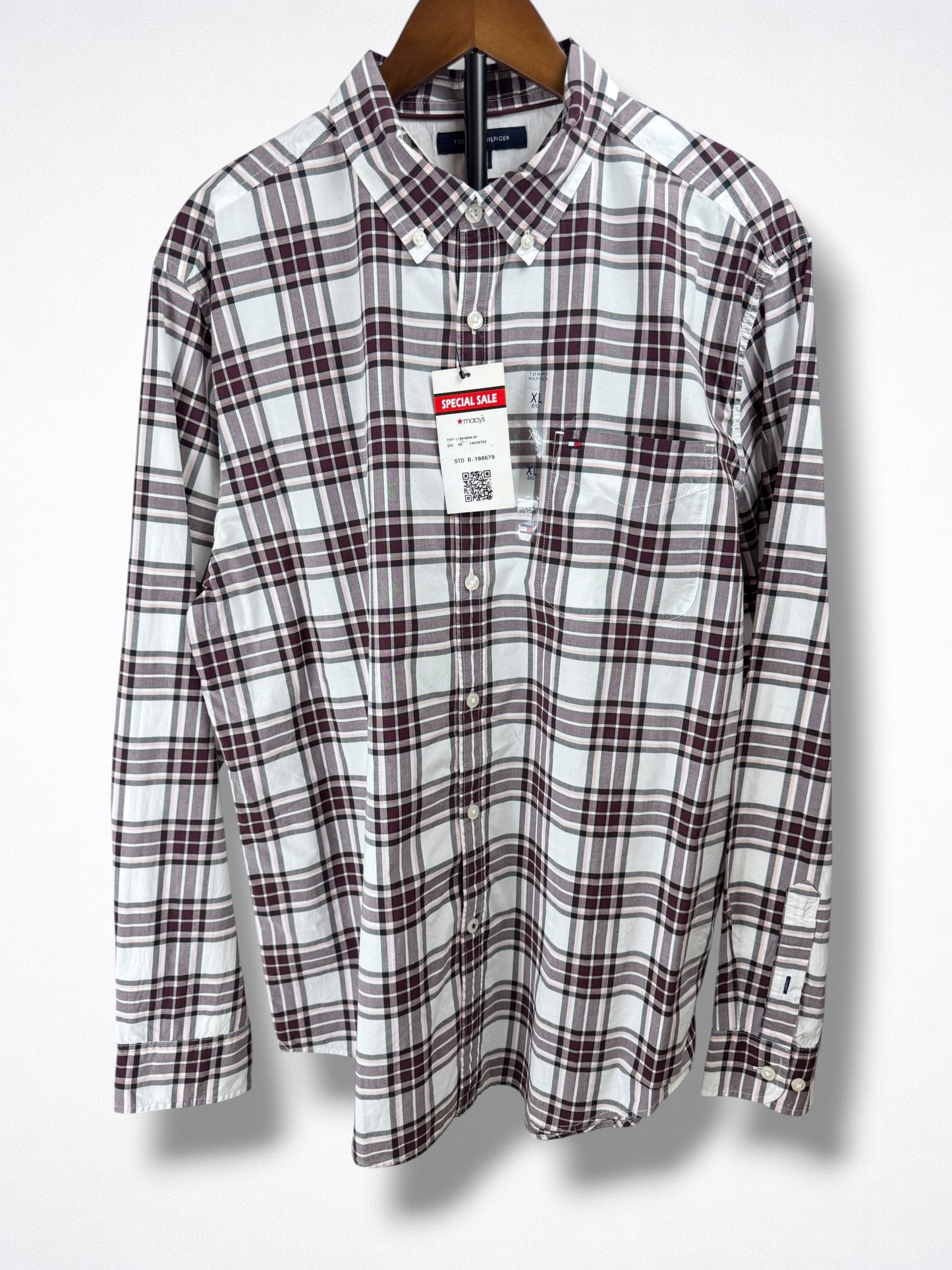 Camisa Tommy Hilfiger Classic Fit Manga Larga Talla XL